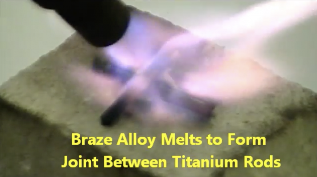 Titanium Rod Brazing with Titanium Brazing Flux Superior Flux & Mfg. Co.
